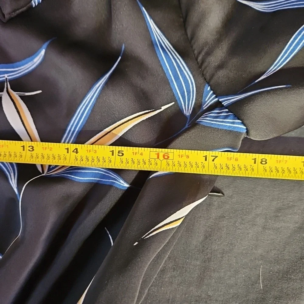 Equipment Sabenne Black Long Sleeve Maxi Dress Size 2 Leaf Print Vacation Cruise
